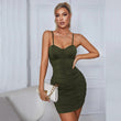 New European And American Sexy Knitted Slim-fit Suspender Dress