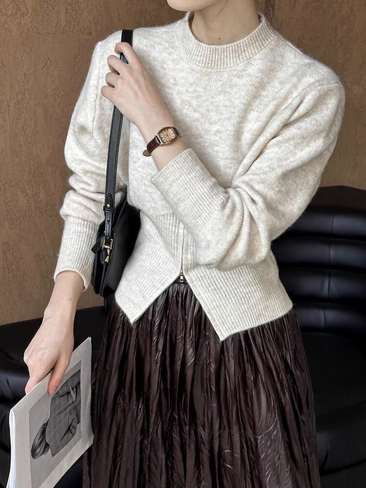 Casual Round Neck Sweater For Women