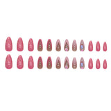 Almond Double French Fake Nails