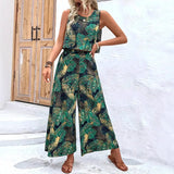 Printed Jerkin Trousers Women's Polyester