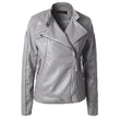 Stand Collar Side Zipper Leather Coat Motorcycle Jacket