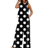 Printed Jerkin Trousers Women's Polyester