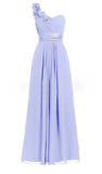 Women's Multi Colored Slanted Neck Sleeveless Strapless Long Dress