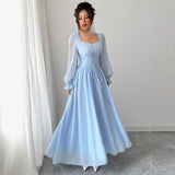 Fashionable Slim-fit Women's Solid Color Dress