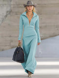 Slim Fit Long Dress Women Casual Long Sleeve Dress