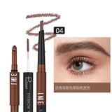 Three-in-one Double-headed Triangle Waterproof Eyebrow Pencil