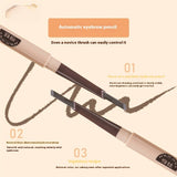 Makeup Color Rendering Double Head Extremely Thin Waterproof And Sweat-proof Eyebrow Pencil