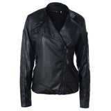 Stand Collar Side Zipper Leather Coat Motorcycle Jacket